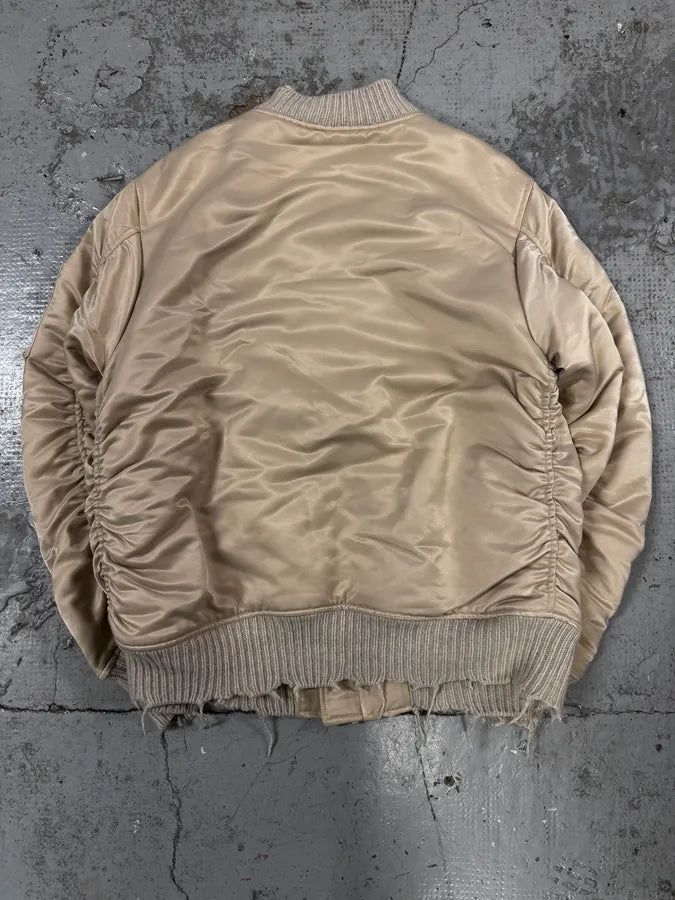 Giorgio Brato Beige Distressed Rebel Bomber Jacket aBpvSly 3