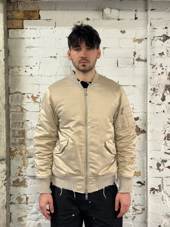 Giorgio Brato Beige Distressed Rebel Bomber Jacket aBpvSly 1