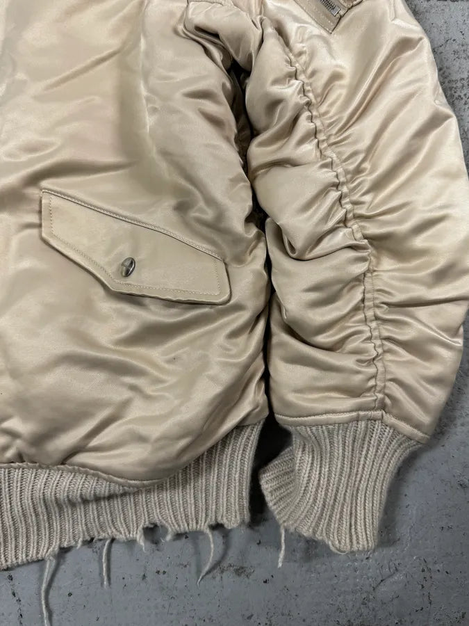 Giorgio Brato Beige Distressed Rebel Bomber Jacket aBpvSly 7