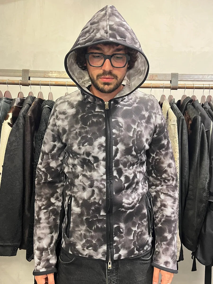 Giorgio Brato WLB Contemporary Obscure Flowers Zip-up Sweatshirt (M) jQbeEbh 1