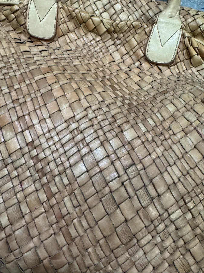 Giorgio Brato Woven Beige Leather Handle Bag DjQYiAo 6