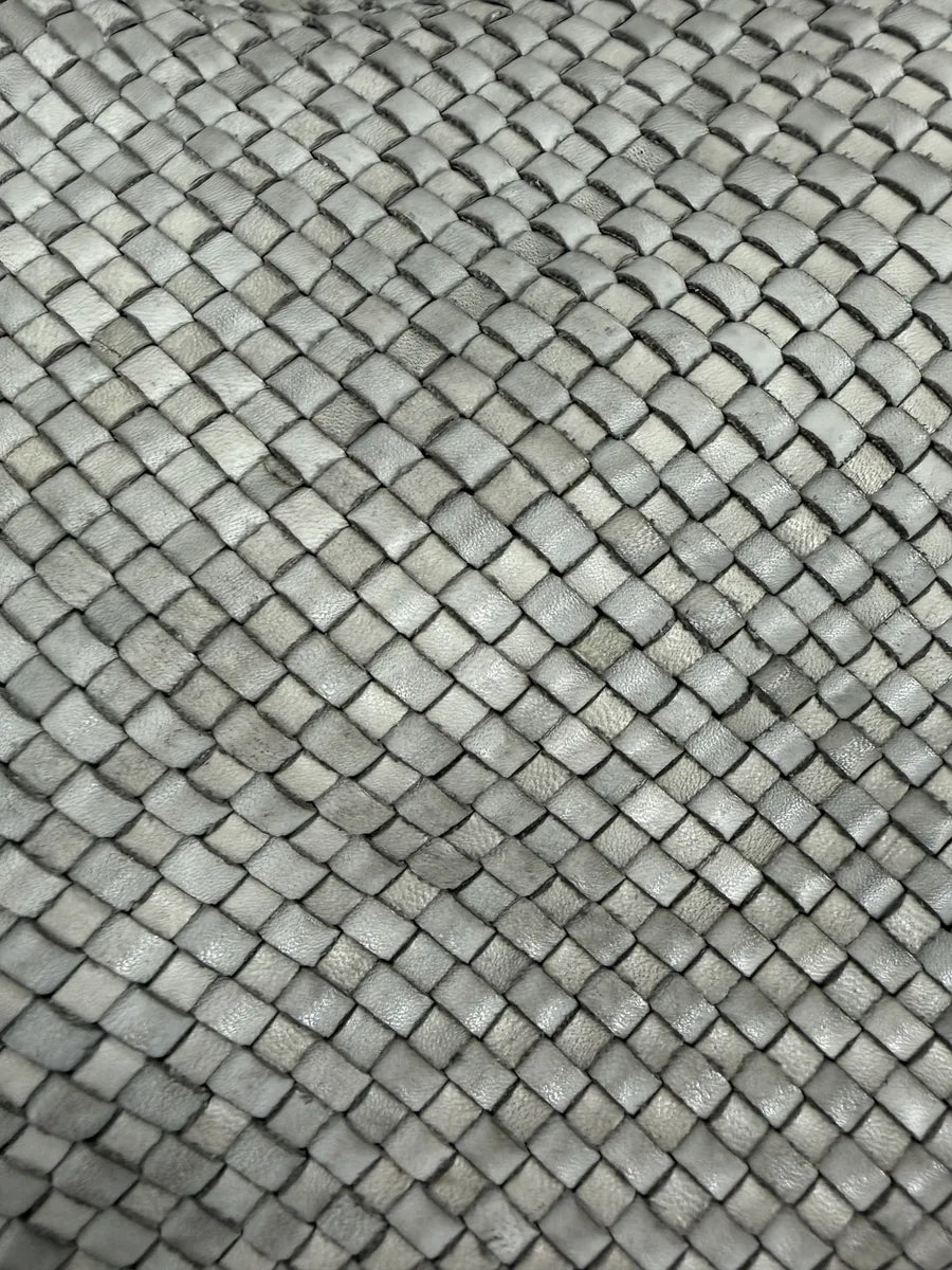 Giorgio Brato Woven Grey Leather Shoulder Bag vePTgUX 10