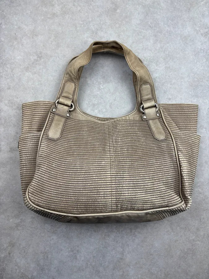 Giuseppe Zanotti Beige Leather Quilted Shoulder Bag VsbtrxO 0