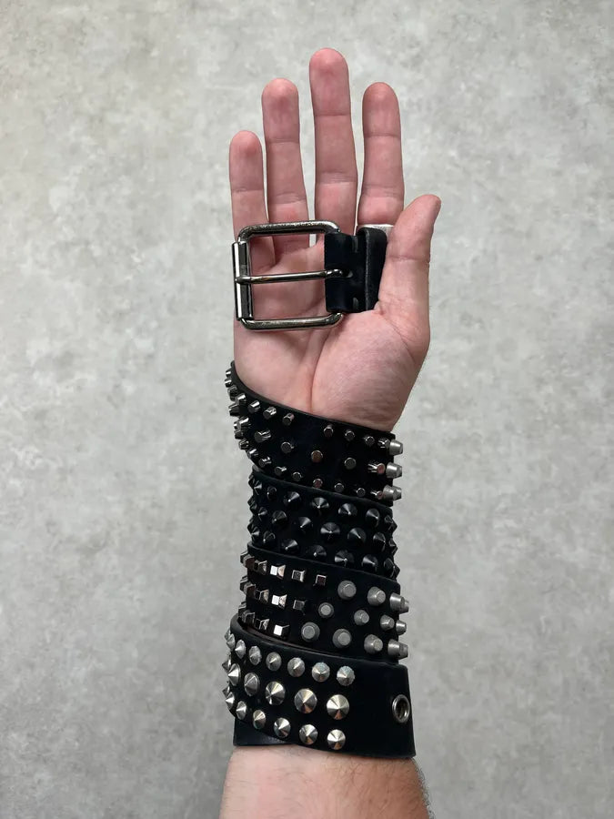 Giuseppe Zanotti Black Leather Studded Belt iJSEdHO 1