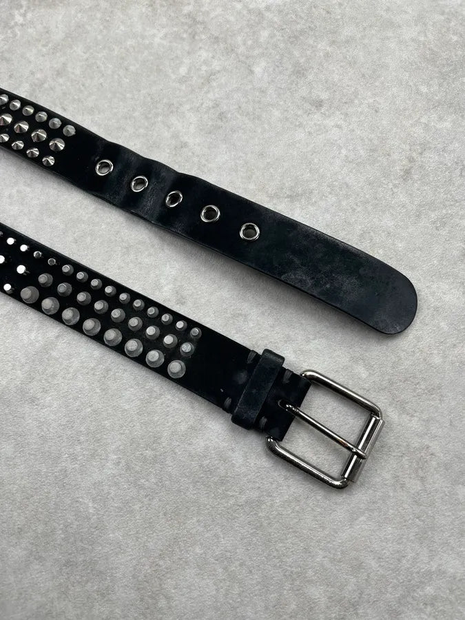 Giuseppe Zanotti Black Leather Studded Belt iJSEdHO 4