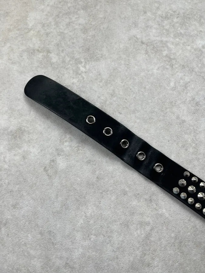 Giuseppe Zanotti Black Leather Studded Belt iJSEdHO 5