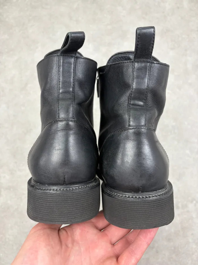 Giuseppe Zanotti Black Leather Zip Boots qyNVpQx 7