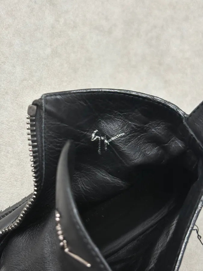 Giuseppe Zanotti Black Leather Zip Boots qyNVpQx 10