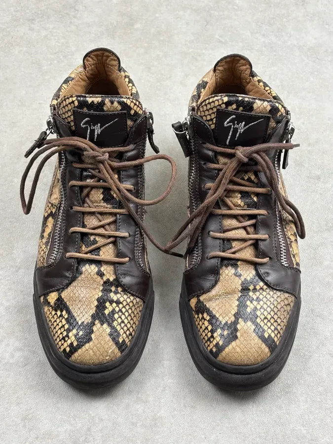 Giuseppe Zanotti Mid Top Python Snake Leather Sneakers JdKlaMx 1