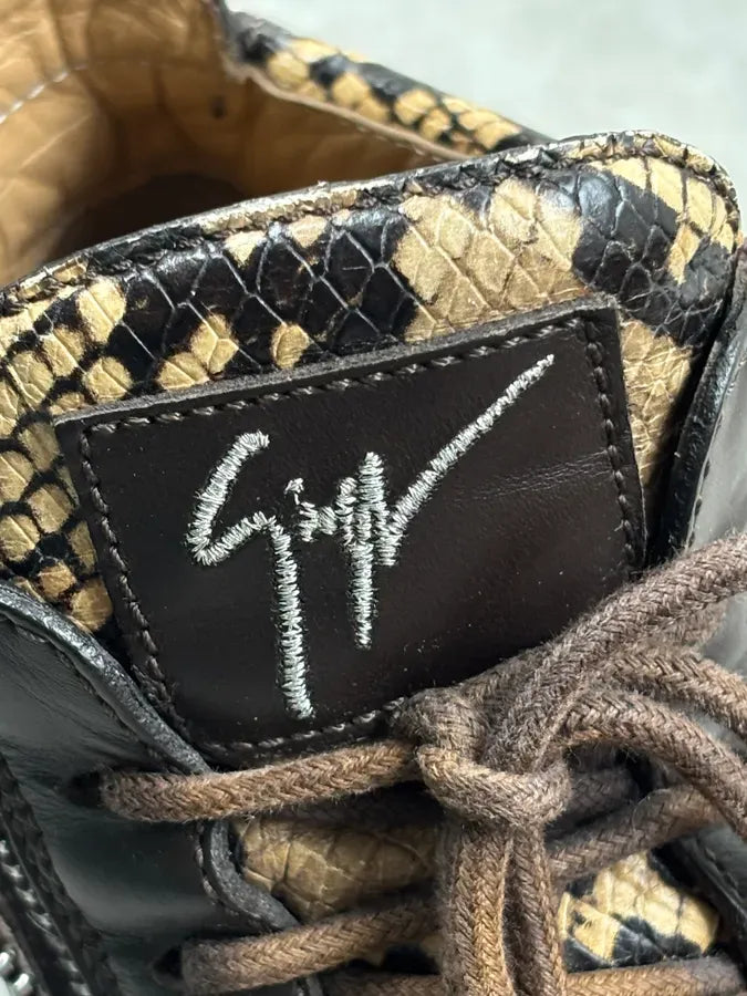 Giuseppe Zanotti Mid Top Python Snake Leather Sneakers JdKlaMx 12