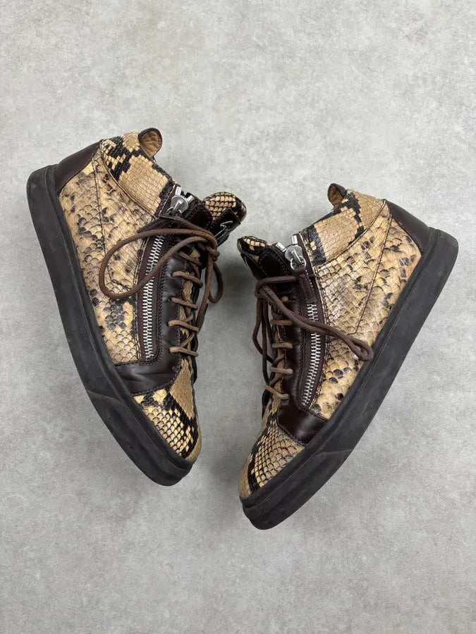 Giuseppe Zanotti Mid Top Python Snake Leather Sneakers JdKlaMx 3