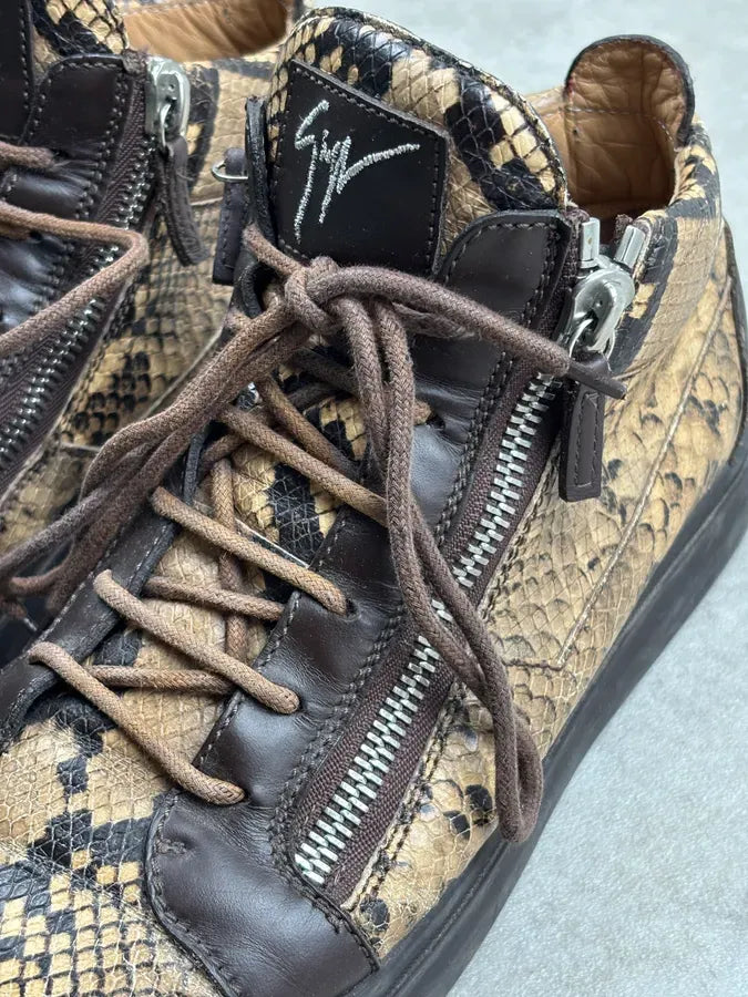 Giuseppe Zanotti Mid Top Python Snake Leather Sneakers JdKlaMx 5