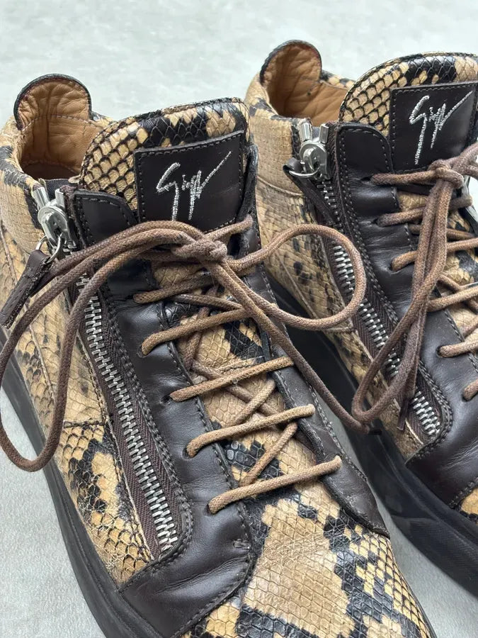 Giuseppe Zanotti Mid Top Python Snake Leather Sneakers JdKlaMx 6