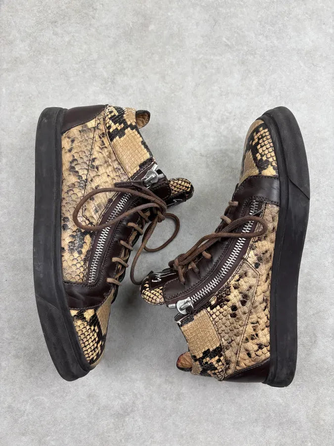 Giuseppe Zanotti Mid Top Python Snake Leather Sneakers JdKlaMx 8