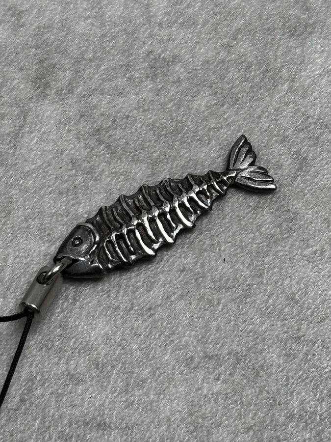 Giuseppe Zanotti Silver Metal Fish Skeleton Pendant Charm DxSQbQP 3