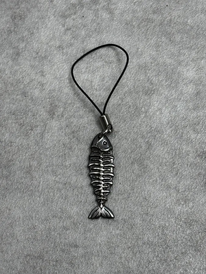 Giuseppe Zanotti Silver Metal Fish Skeleton Pendant Charm DxSQbQP 2