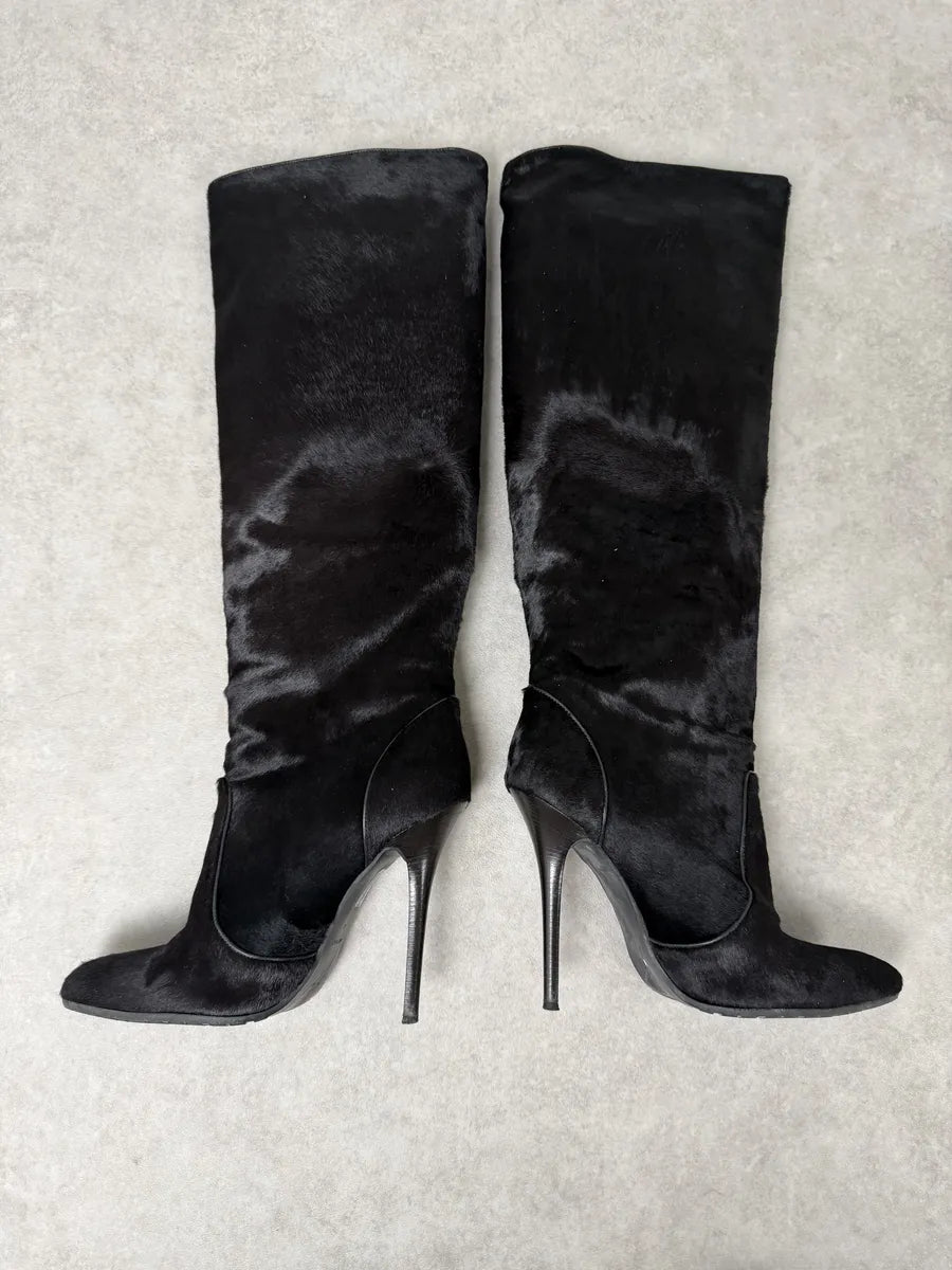 Giuzeppe Zanotti Dark Brown Pony Hair Leather Ankle Heels  cMvShEU 2