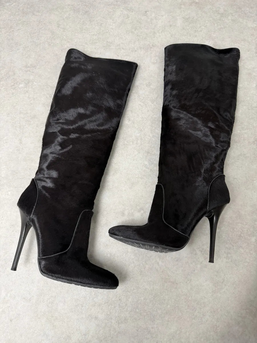 Giuzeppe Zanotti Dark Brown Pony Hair Leather Ankle Heels  cMvShEU 4