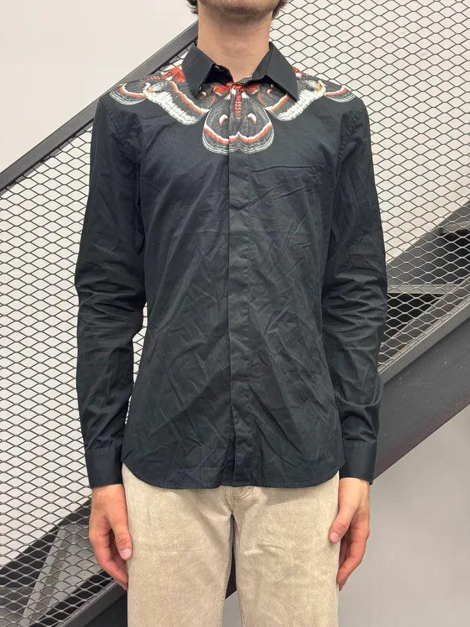 SS2015 Givenchy Black Butterfly Shirt yBXyTgK 1