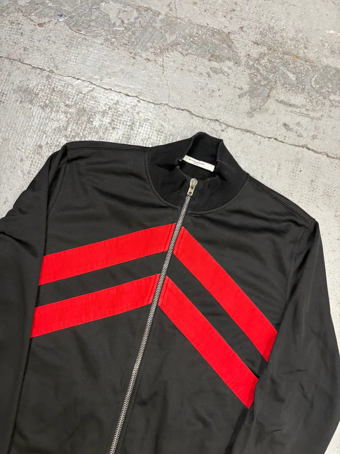 2010s Givenchy Black Cotton Red Stripe Zip-up Jacket by Riccardo Tisci huNTwkl 3