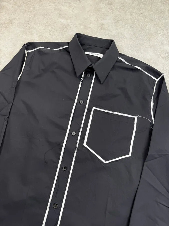 AW2015 Givenchy Black & White Contrast Stitch Shirt by Riccardo Tisci lRtZwHY 5