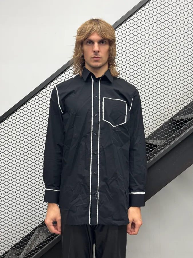 AW2015 Givenchy Black & White Contrast Stitch Shirt by Riccardo Tisci lRtZwHY 1