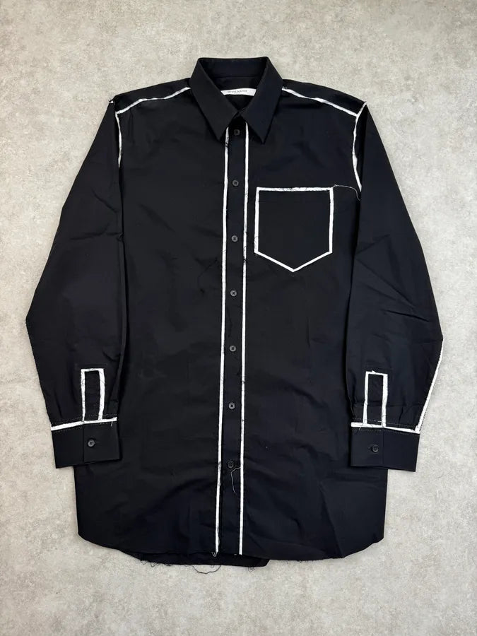AW2015 Givenchy Black & White Contrast Stitch Shirt by Riccardo Tisci lRtZwHY 0