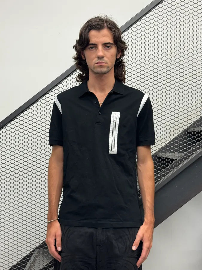 SS2017 Givenchy Black Cross Back Zip Pocket Polo by Riccardo Tisci yiYkktZ 2