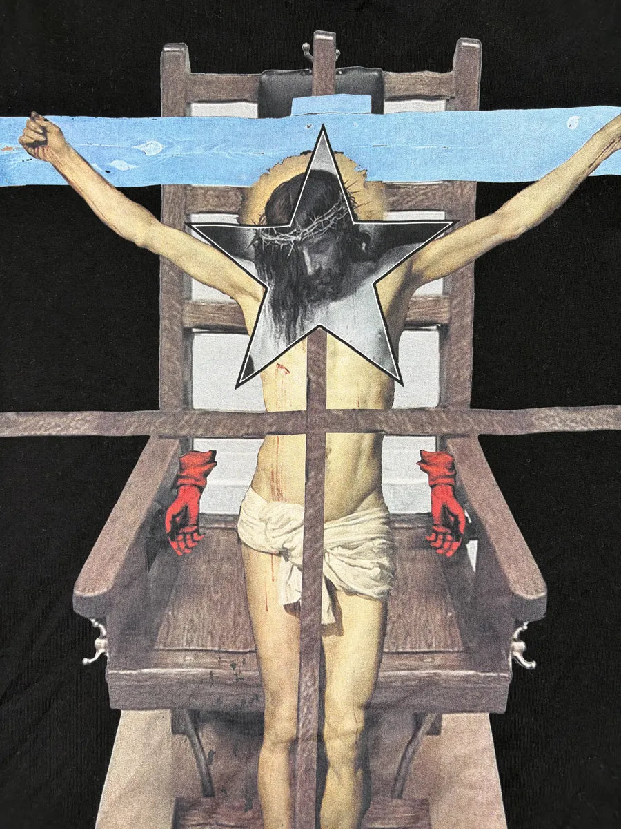 SS2016 Givenchy Black Jesus Crucifix T-Shirt by Riccardo Tisci YxKEnwr 4