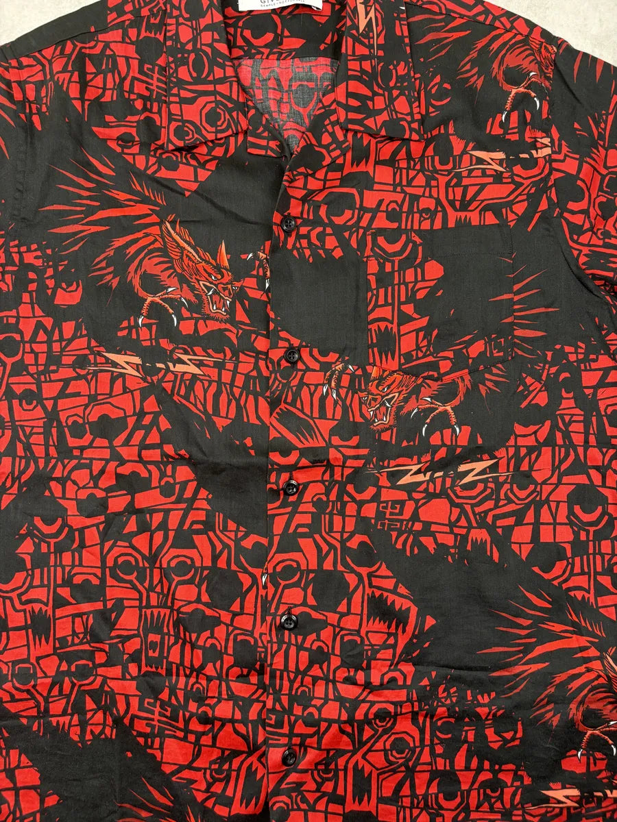 Givenchy Black Sample Asian Dragon Print Shirt CAjFmRV 5