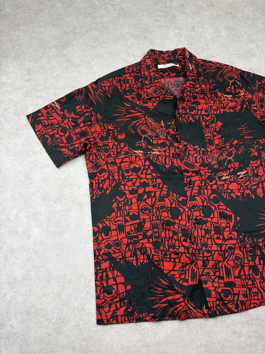 Givenchy Black Sample Asian Dragon Print Shirt CAjFmRV 3