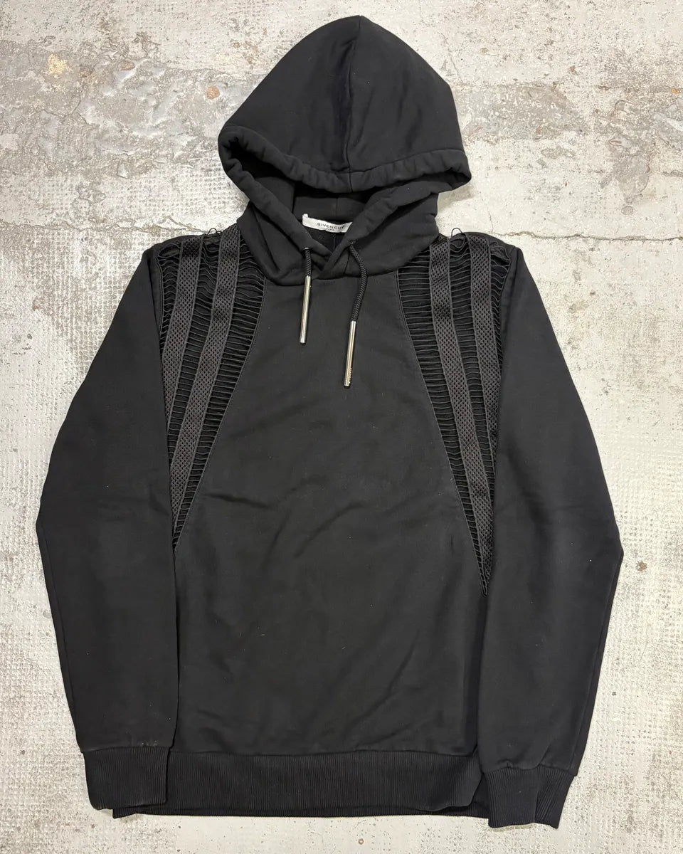 AW2017 Givenchy Black Mesh-Paneled Hoodie by Riccardo Tisci yaVZczV 1