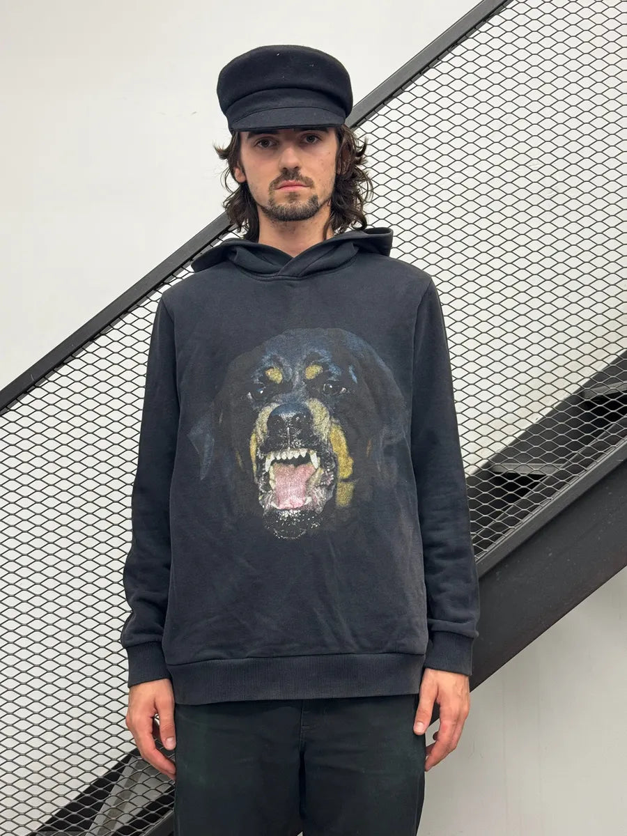 AW2012 Givenchy Black Rottweiler Dog Hoodie by Riccardo Tisci AHxJLgG 1