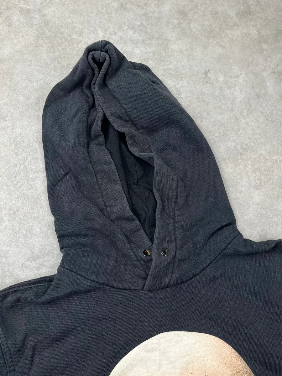 AW2015 Givenchy Black Cotton Skull Graphic Hoodie by Riccardo Tisci FMsdYmG 4