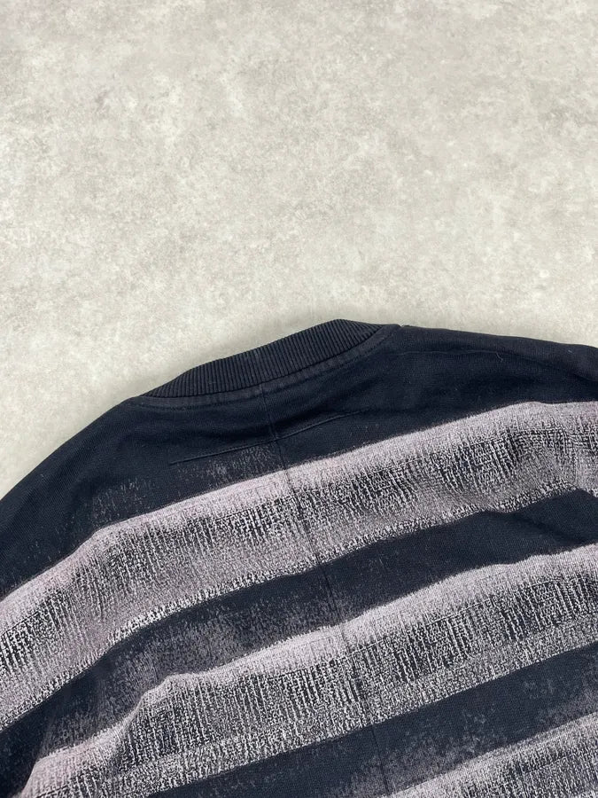 FW2013 Givenchy Black & Grey Striped Star Crewneck Sweater apxWzes 6