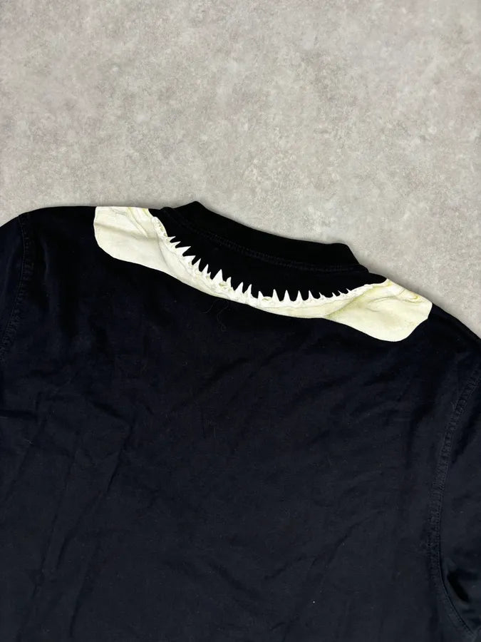 SS2017 Givenchy Black Contrast Ruffle Neck T-Shirt by Riccardo Tisci KFPKaIO 5