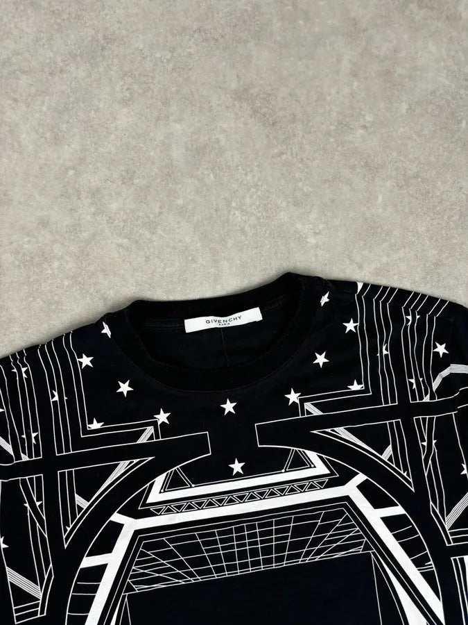 SS2016 Givenchy Black Geometric Print T-Shirt by Riccardo Tisci lkAGvNb 3