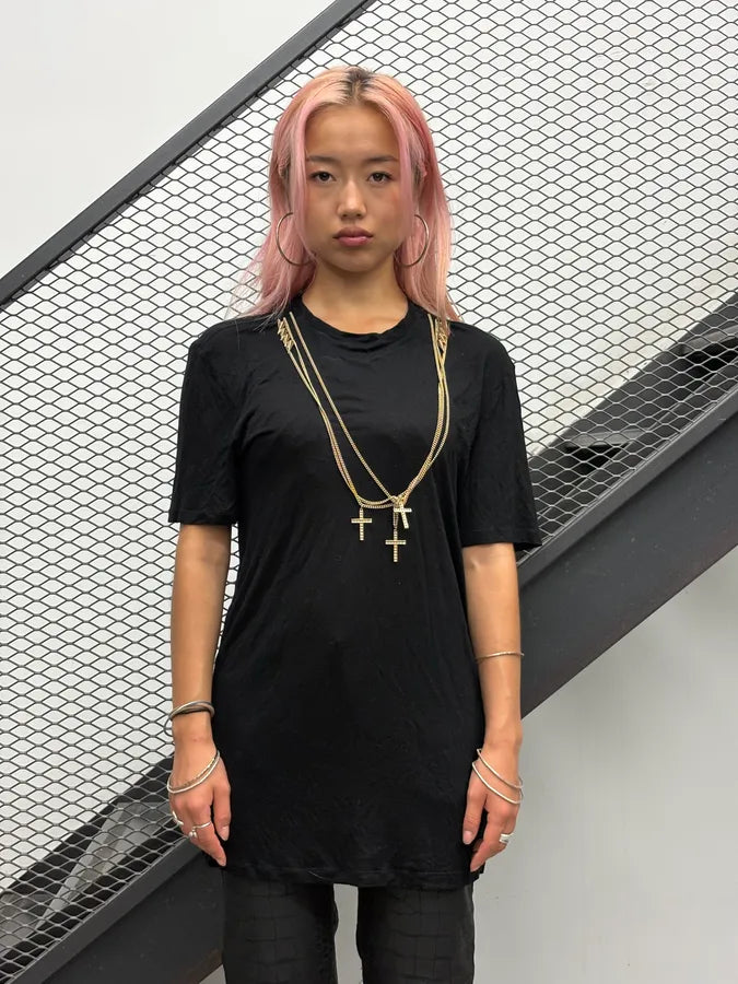 SS2011 Givenchy Black Cross Chains Silk T-Shirt by Riccardo Tisci wKUzlzV 1
