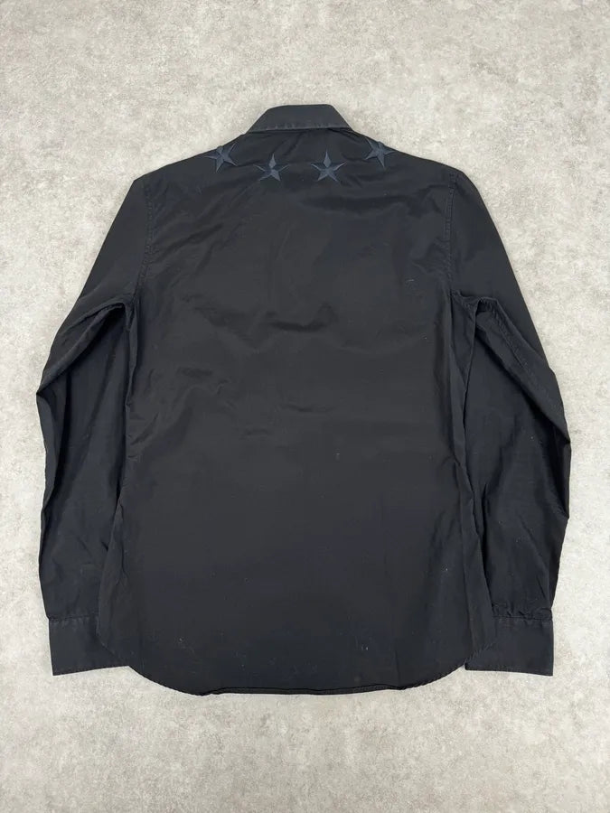 SS2015 Givenchy Black Embroidered Stars Shirt by Riccardo Tisci JyCaJdi 3