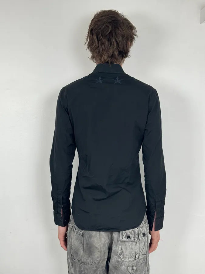 SS2015 Givenchy Black Embroidered Stars Shirt by Riccardo Tisci JyCaJdi 2