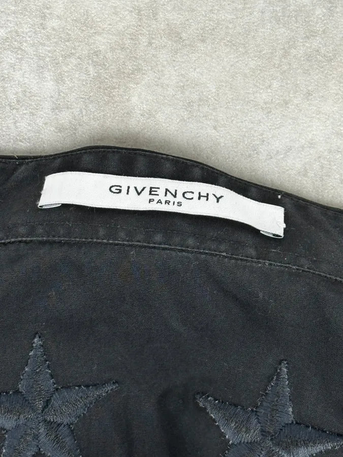 SS2015 Givenchy Black Embroidered Stars Shirt by Riccardo Tisci JyCaJdi 8