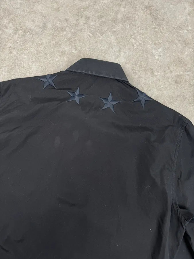 SS2015 Givenchy Black Embroidered Stars Shirt by Riccardo Tisci JyCaJdi 5