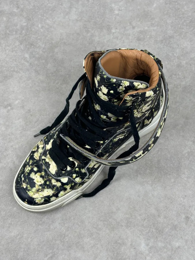 SS2015 Givenchy Tyson Black Floral High-Top Sneakers by Riccardo Tisci vlsslse 12