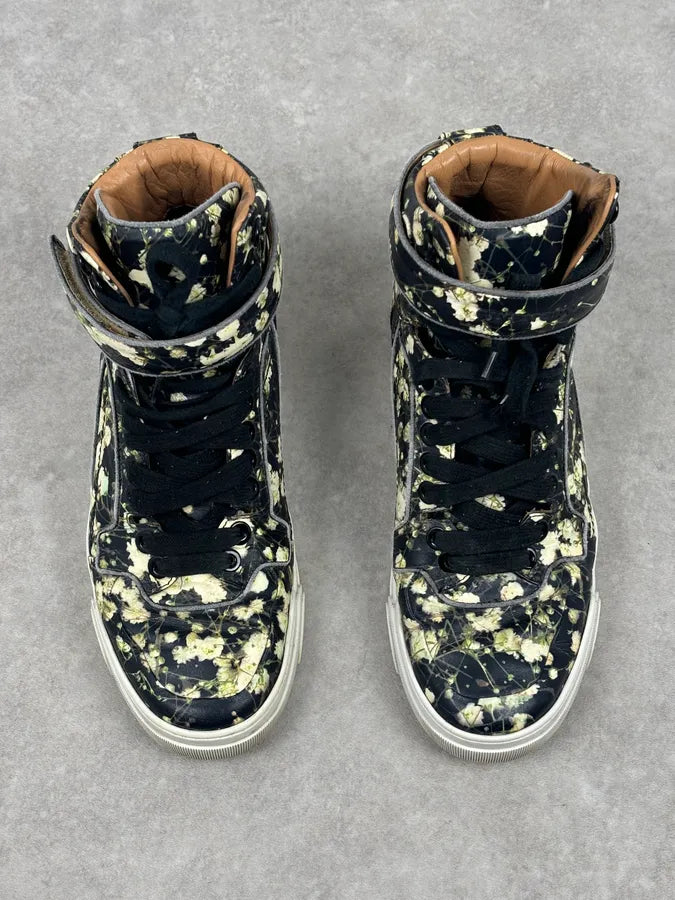 SS2015 Givenchy Tyson Black Floral High-Top Sneakers by Riccardo Tisci vlsslse 2