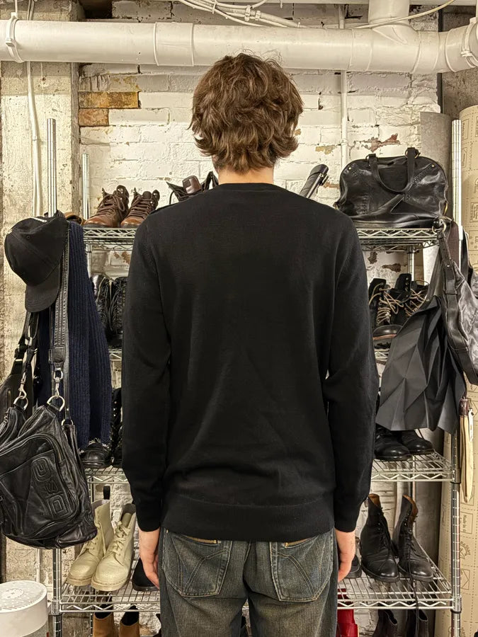 Givenchy Black Gold Buttoned Uniform Sweater (M) nQpUDFT 3