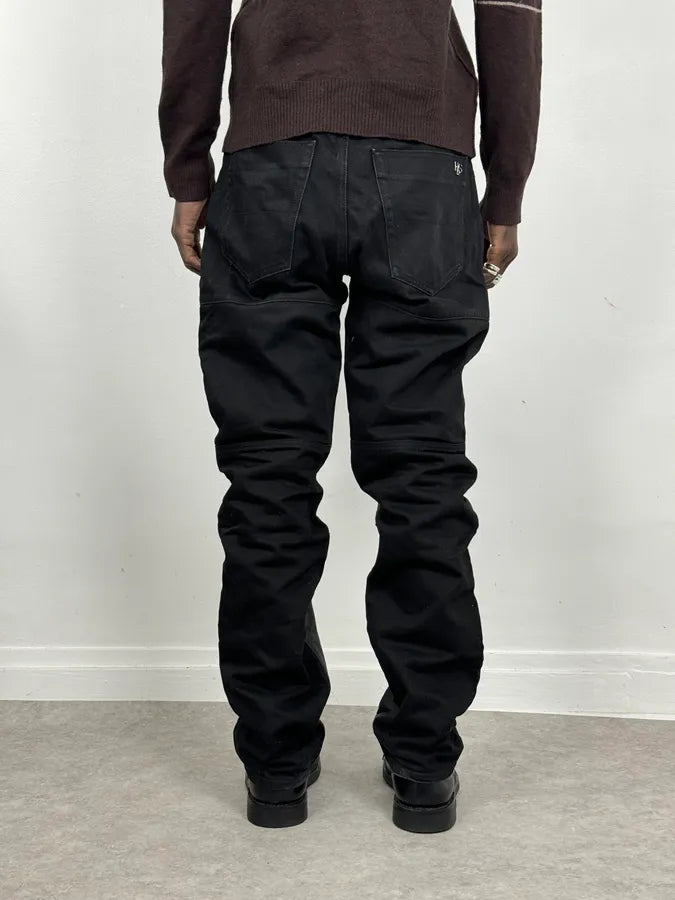Givenchy Black Hybrid Leather & Denim Jeans OuLiUQJ 2