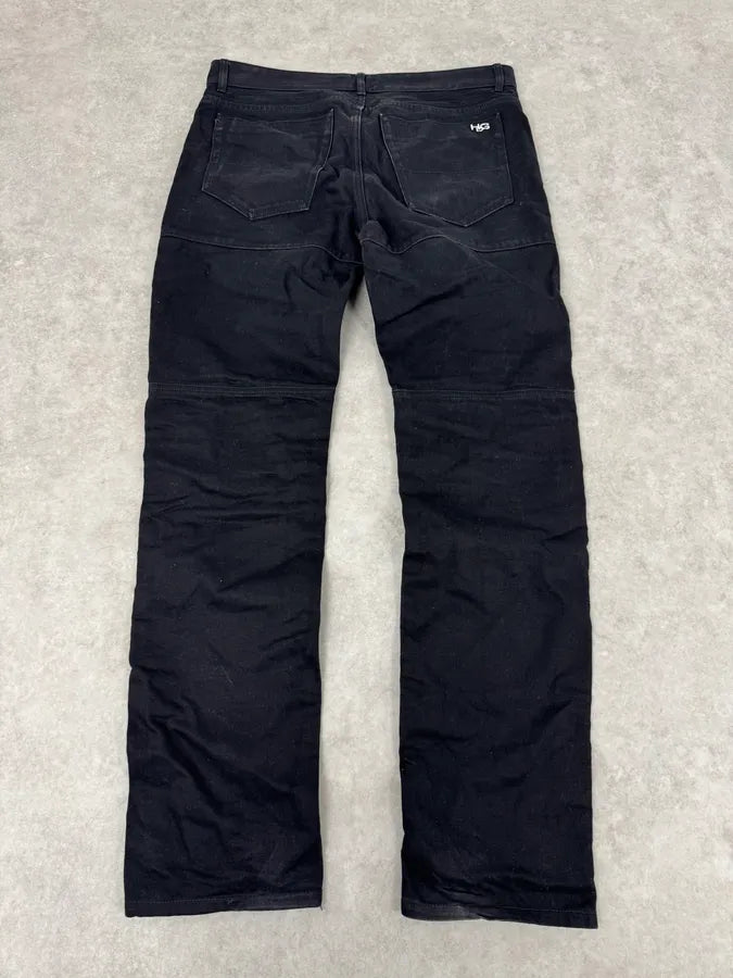 Givenchy Black Hybrid Leather & Denim Jeans OuLiUQJ 5