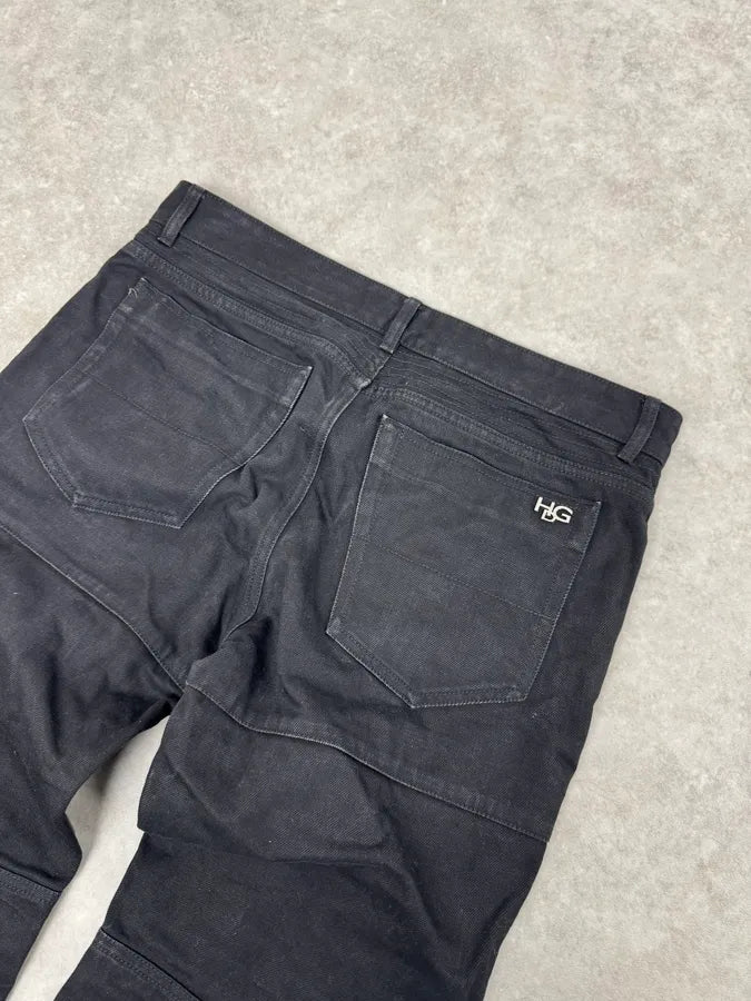 Givenchy Black Hybrid Leather & Denim Jeans OuLiUQJ 8