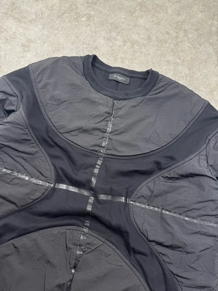 AW2014 Givenchy Black Hybrid Nylon Quilted Sweater by Riccardo Tisci HcmASlU 5