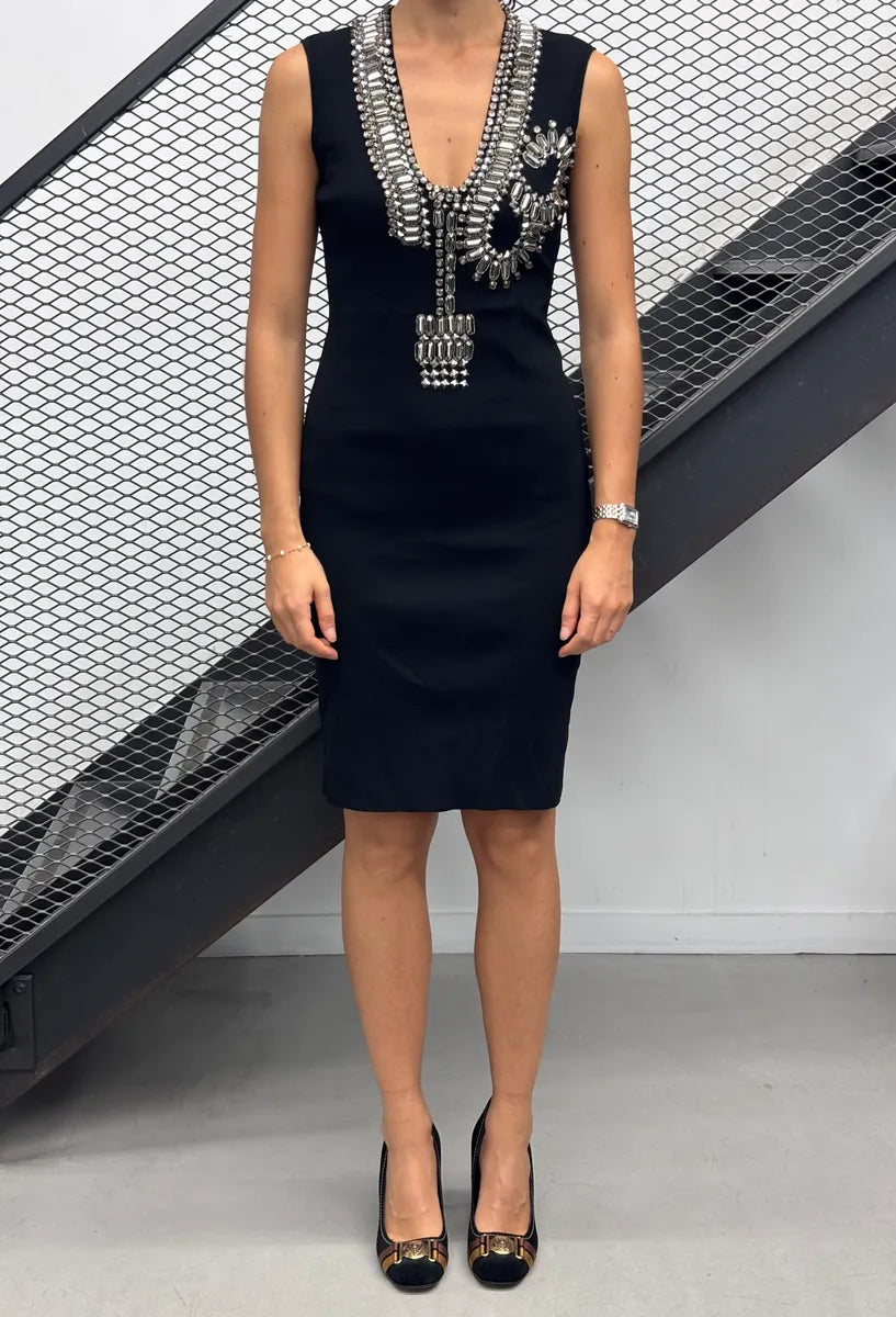 AW2014 Givenchy Black Knit Embellished Dress by Riccardo Tisci bnqBWfJ 1
